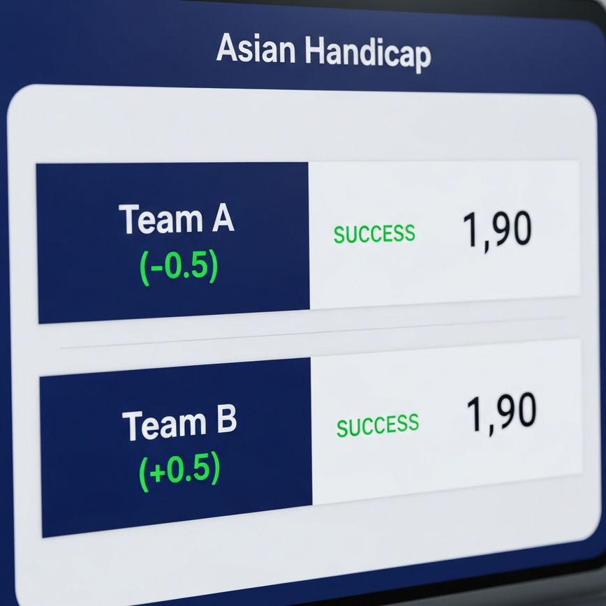 To visually explain the concept of Asian Handicap betting, which is a key section for the Malaysian audience. The image shows a close-up of this specific market.