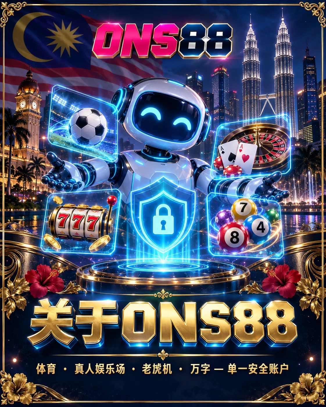 关于 ONS88 — 马来西亚值得信赖的在线博彩平台 关于 ONS88 — 体育、真人娱乐场、老虎机与万字,单一安全账户