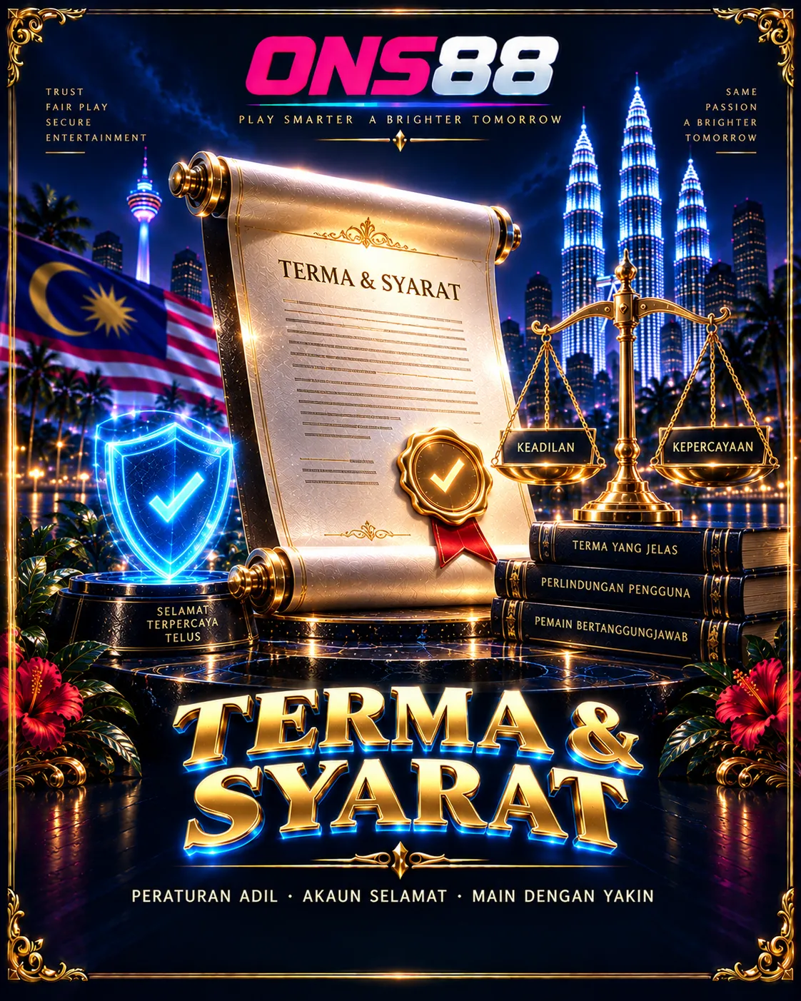 Terma & Syarat ONS88 Terma & Syarat — peraturan adil, akaun selamat, main dengan yakin